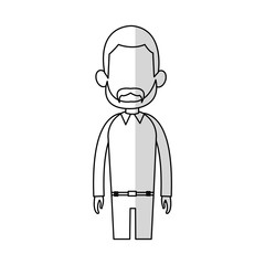 man cartoon icon over white background. vector illustration