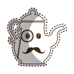 delicious coffee teapot icon vector illustration design