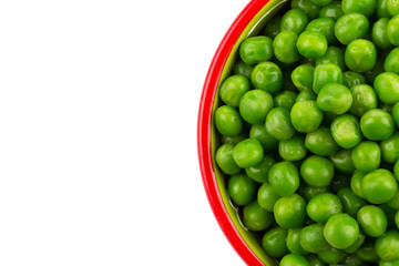 Bowl of green wet pea