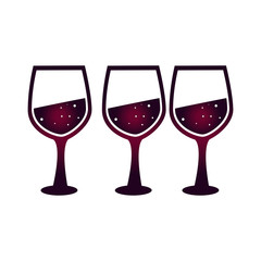 Toast with wine glasses vector illustration design
