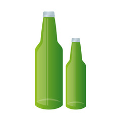 Refreshing beverage in bottle vector illustration design