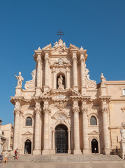 Fototapeta na wymiar Duomo of Syracuse in Southern Sicily, Italy