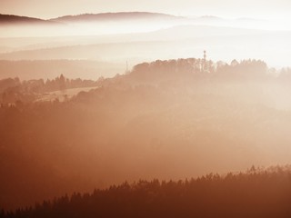 View on a big rounded hill beautiful fantastic view