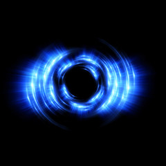 Abstract neon background. luminous swirling. Glowing spiral cover. Black elegant. Halo around. Power isolated. Sparks particle. Space tunnel. Glossy jellyfish. LED color ellipse. Glint glitter