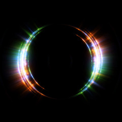 Abstract neon background. luminous swirling. Glowing spiral cover. Black elegant. Halo around. Power isolated. Sparks particle. Space tunnel. Glossy jellyfish. LED color ellipse. Glint glitter