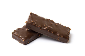 Chocolate wafers dessert isolated