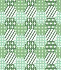 patchwork quilt background in shades of pink