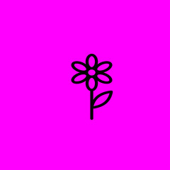 flower icon. flat design