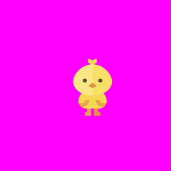 duck baby icon. flat design