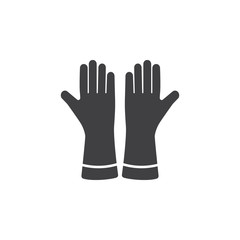 gloves icon on the white background