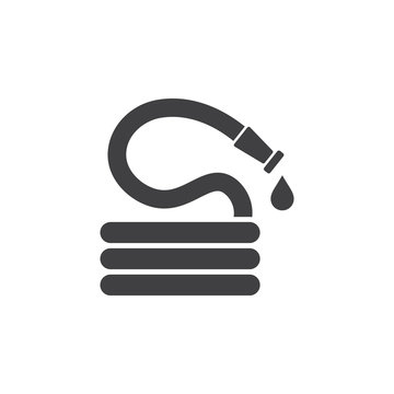 Garden Hose Icon On The White Background