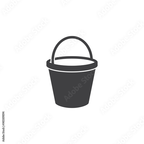 "bucket icon on the white background" Stock image and royalty-free