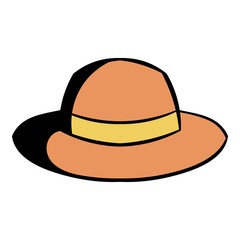 Hipster hat icon cartoon