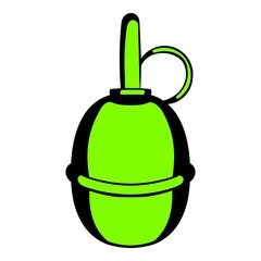 Hand grenade icon cartoon