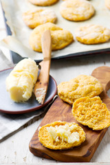 honey pumpkin biscuits with honey butter