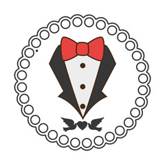 Men wedding dress icon vector illustration design