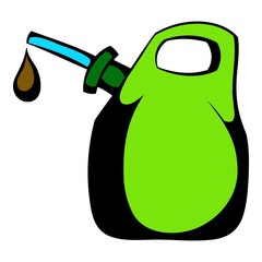 Oil canister icon cartoon