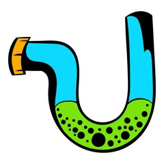 Water mixer obstruction icon cartoon