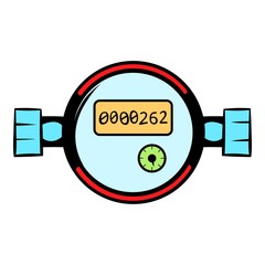 Water meters icon cartoon