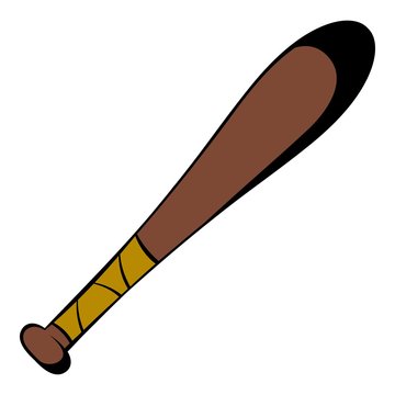 Baseball bat icon in icon cartoon