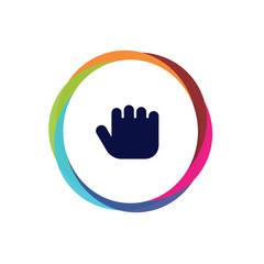 Abstract  Multicolor  App  Button
