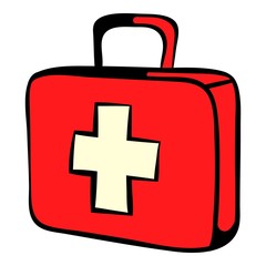 Obraz premium Medicine chest icon, icon cartoon
