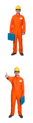 Industrial worker isolated on the white background