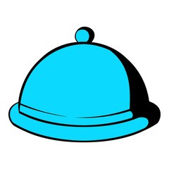 Closed dish icon cartoon