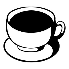 Cup of coffee icon cartoon