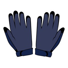 Gloves icon cartoon