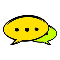 Speech bubbles icon, icon cartoon