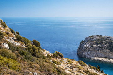 Fototapeta premium Panorama on the Rhodes in Greece