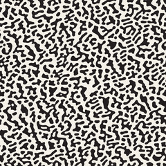 Vector Seamless Grunge Pattern. Black and White Organic Shapes. Messy Spots Texture.