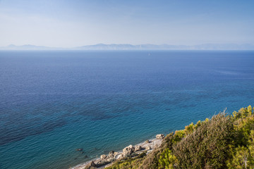 Panorama on the Rhodes in Greece