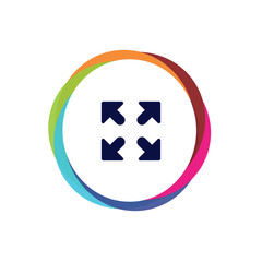 Fototapeta premium Abstract Multicolor App Button