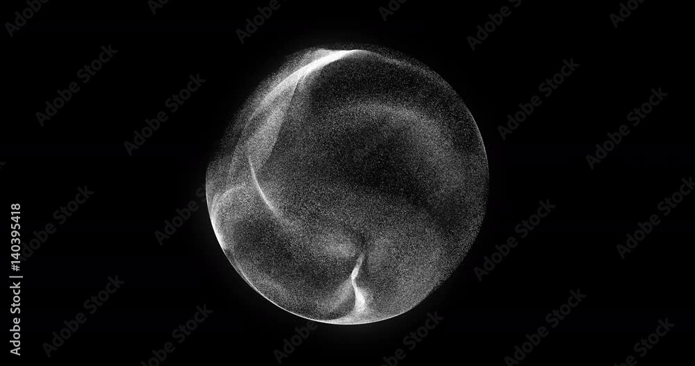 Poster abstract 4k motion background loop with particles and sphere. atom science technology,energy circle 