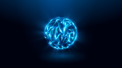 Abstract ring background with luminous swirling backdrop. light circles light effect. Glowing cover. Image of color atoms and electrons. Physics concept. Nanotechnology flow sparks.