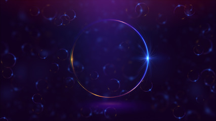 Abstract neon background. luminous swirling. Glowing spiral cover. Black elegant. Halo around. Power isolated. Sparks particle. Space tunnel. Shimmer color ellipse. Glint glitter