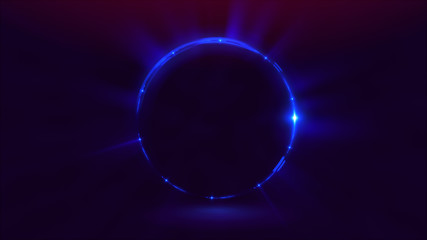 Abstract neon background. luminous swirling. Glowing spiral cover. Black elegant. Halo around. Power isolated. Sparks particle. Space tunnel. Shimmer color ellipse. Glint glitter