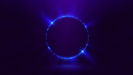 Abstract neon background. luminous swirling. Glowing spiral cover. Black elegant. Halo around. Power isolated. Sparks particle. Space tunnel. Shimmer color ellipse. Glint glitter