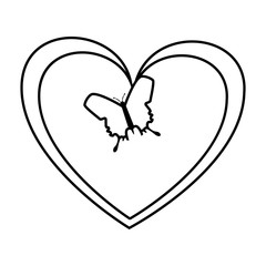 label with butterfly breast cancer vector illustration design