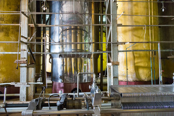 Industrial equipment for the production of champagne