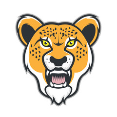 Cheetah head mascot