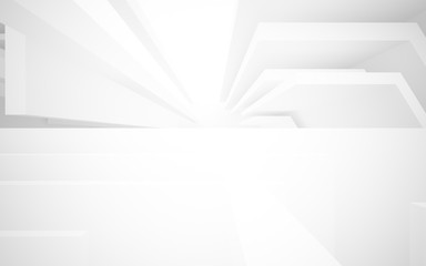 Obraz premium White smooth abstract architectural background. 3D illustration and rendering