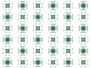 Texture with 3D rendering abstract fractal green pattern