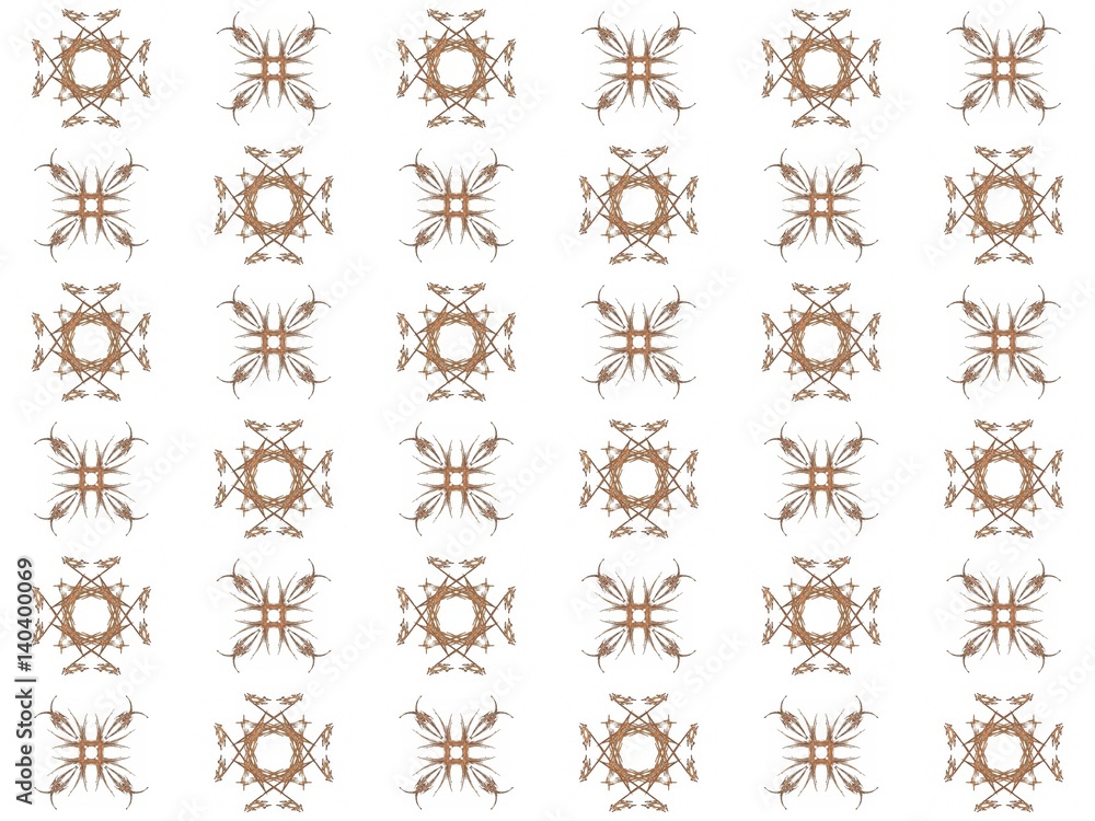 Fototapete texture with 3d rendering abstract fractal brown pattern