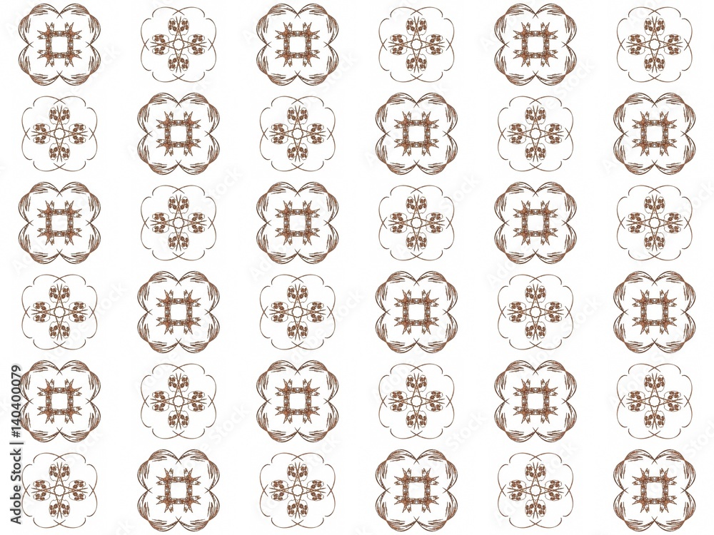 Fototapete texture with 3d rendering abstract fractal brown pattern