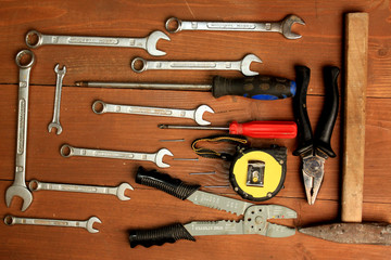 Instrument on a wooden Board