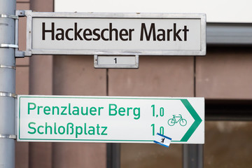 Hackescher Markt Berlin Straßenschild