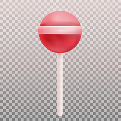 Vector realistic lollipop on the transparent background.
